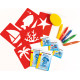 Мелки для ванны Mini Kids Bath Crayons 16 предметов с трафаретами