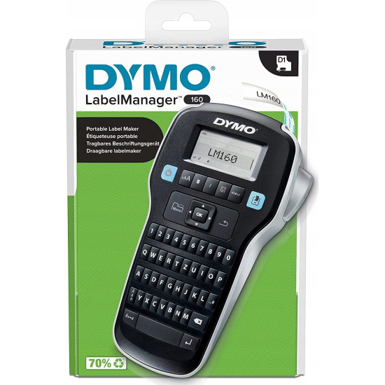 Портативный этикет-принтер Dymo LabelManager 160 с QWERTY клавиатурой