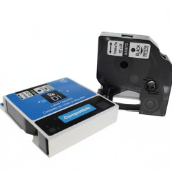 Лента Dymo D1 12мм черная на белой 7м