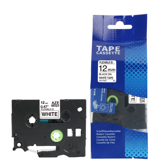 Лента Brother TZe-FX231 черная на белой ламинация
