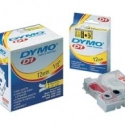 Этикетки Dymo D1 черные на прозрачном 9ммx7м