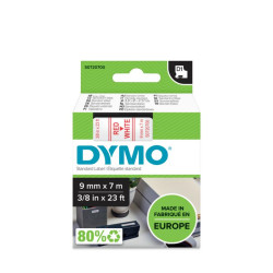 Этикетки DYMO D1 9ммх7м красные на белом самоклеящиеся