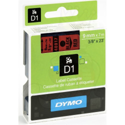 Этикетки DYMO D1 9ммх7м черно-красные