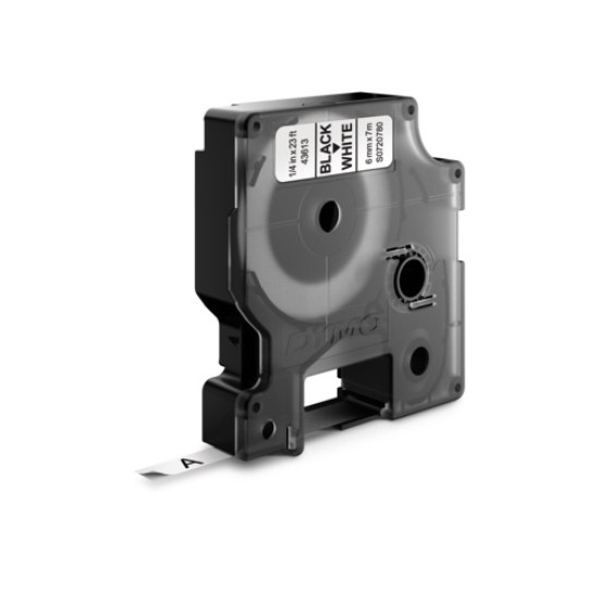 Лента Dymo D1 6ммх7м черная на белой основе