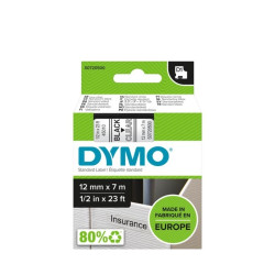 Этикетки DYMO D1 Черная на прозрачной самоклеящаяся
