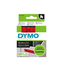 Лента Dymo D1 12ммх7м красная с черной надписью