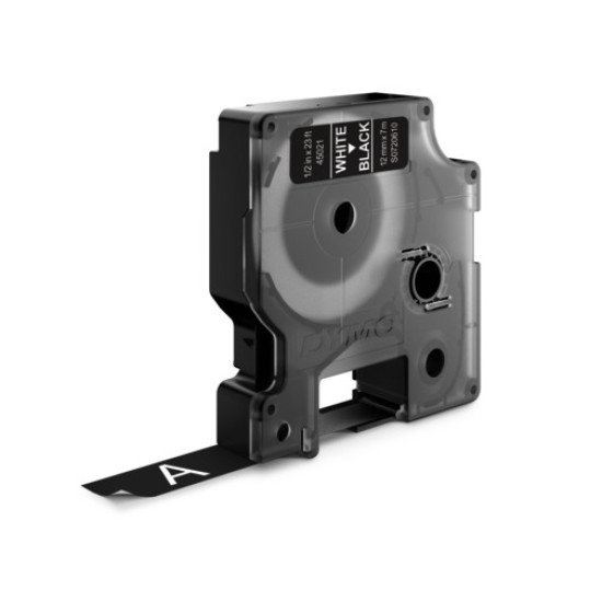 Этикетки DYMO D1 12мм белый на черном