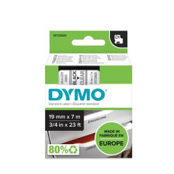 Этикетки DYMO D1 черные на прозрачном 19ммх7м