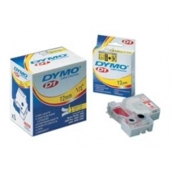 Этикетки Dymo D1 черные на белом 19ммx7м