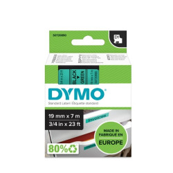 Лента Dymo D1 19мм черная на зеленом