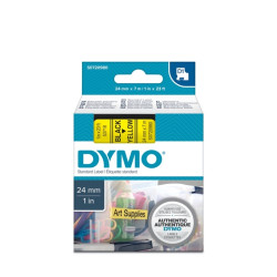 Этикетки DYMO D1 24ммx7м черно-желтые