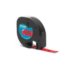 Лента Dymo LetraTag 12мм красная 4м