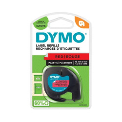Лента Dymo LetraTag 12мм красная 4м