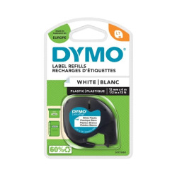 Лента Dymo LetraTag 12мм белая 4м