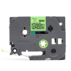 Лента для этикеток Brother "TZe-D51", Green, Ламинированная