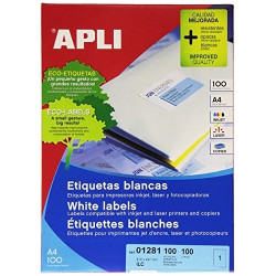 Этикетки Apli 1281 A4 100шт постоянная клей