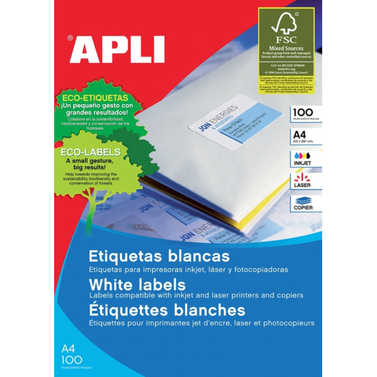 Этикетки APLI 32109 1800шт самоклеящиеся