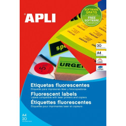 Этикетки Apli 2871 Неоново-оранжевые 480шт