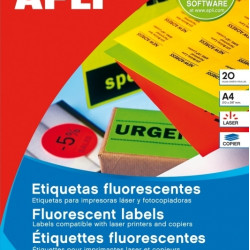 Этикетки Apli 2871 Неоново-оранжевые 480шт
