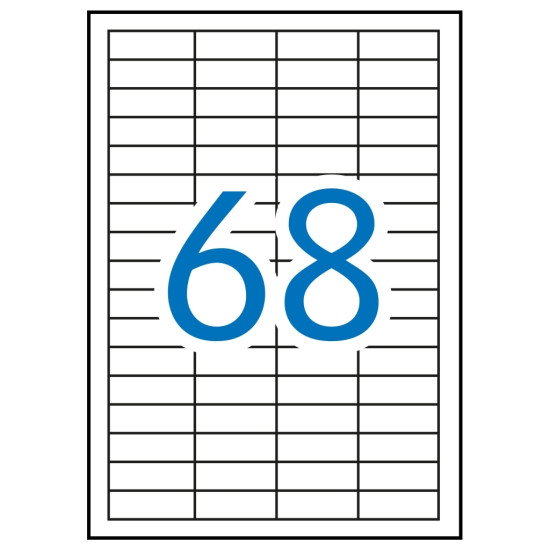 Этикетки Multi3 10490 A4 100 листов 68шт