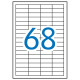 Этикетки Multi3 10490 A4 100 листов 68шт