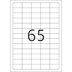 Этикетки College 38x21.2мм A4 100шт белые съемные