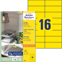 Этикетки Avery Zweckform 3455 105x37мм 1600шт