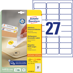 Этикетки Avery Zweckform L4737REV-25 съемные