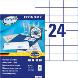 Этикетки Avery Europe ELA011 A4 100 листов