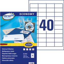 Этикетки Zweckform Europe "ELA002", White, Универсальная совместимость печати