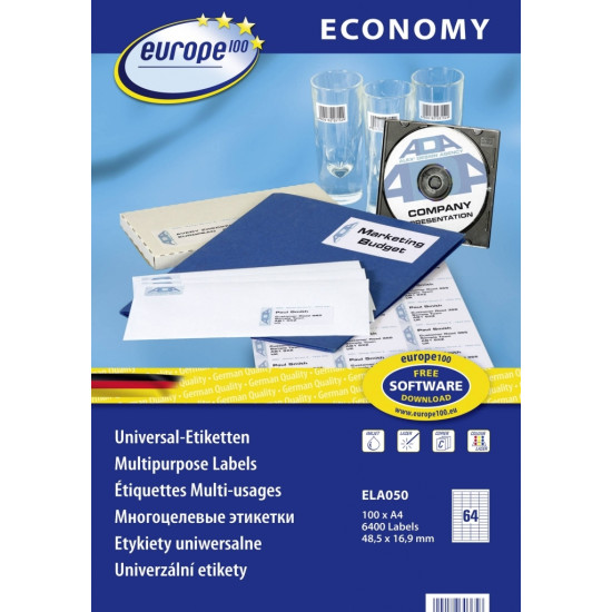 Этикетки Zweckform ELA050 A4 100шт