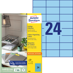 Этикетки Avery Zweckform 3449 2400шт синие