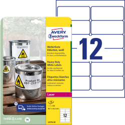 Этикетки Avery Zweckform L4776-20 полиэстер влагостойкие
