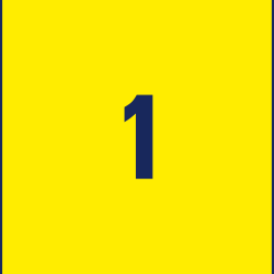 Наклейки Avery Zweckform "L6111-20", Yellow, Атмосферостойкие