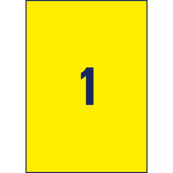 Наклейки Avery Zweckform "L6111-20", Yellow, Атмосферостойкие