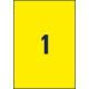 Наклейки Avery Zweckform "L6111-20", Yellow, Атмосферостойкие