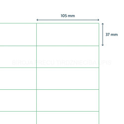 Pašlīmējošas uzlīmes Rillprint 105x37mm, 16 gab/loksnē, 100 lapas, baltas