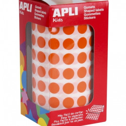 Круглые наклейки APLI 5192шт 105мм оранжевые