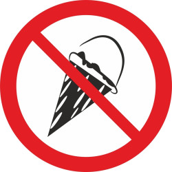 Наклейка Kleebis Ice Cream No Entry 85x85мм