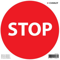 Наклейка Kleebis STOP 200x200мм красный