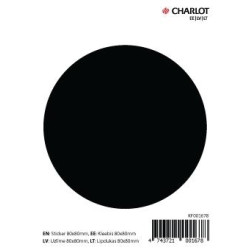 Наклейка Kleebis Safety Circle 85x85мм черная