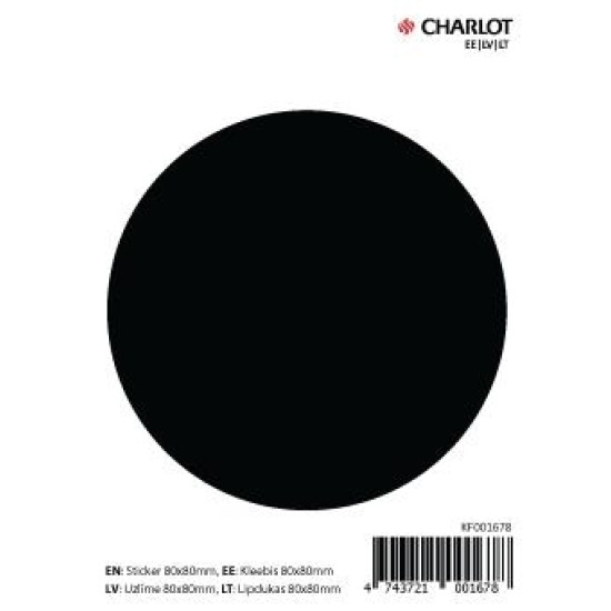 Наклейка Kleebis Safety Circle 85x85мм черная