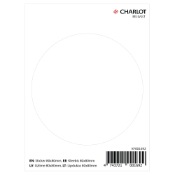 Наклейка Kleebis Safety Circle 85x85мм белая