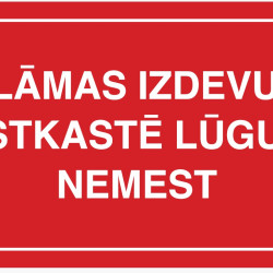 Uzlīme Charlot 50x100mm, Reklāmas izdevumus pastkastē lūgums nemest