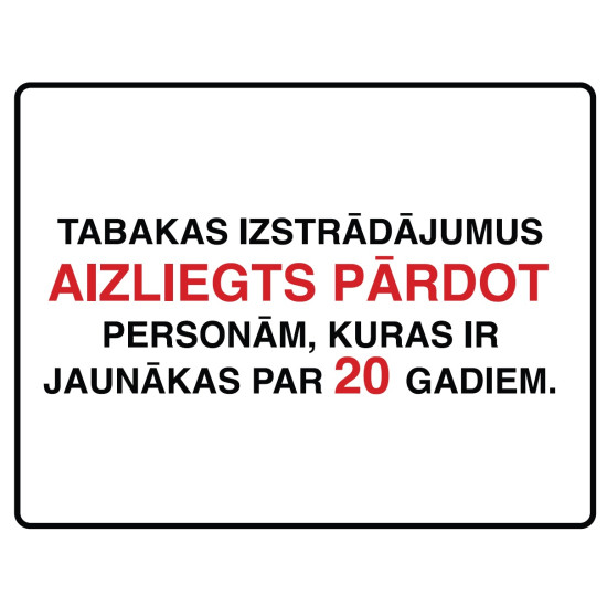 Uzlīme Charlot 100x130mm, Tabakas izstrādājumus aizliegts pārdot