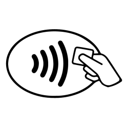 Uzlīme Charlot 50x30mm, bezkontakta maksājums, balta