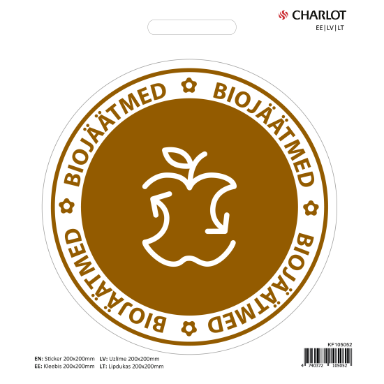 Kleebis Charlot Biojäätmed, Ø200mm