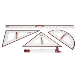 Teaching aids:compass,triangle30/60/90,triangle45/45/90,semi-circular,ruler