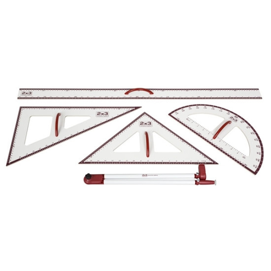 Teaching aids:compass,triangle30/60/90,triangle45/45/90,semi-circular,ruler