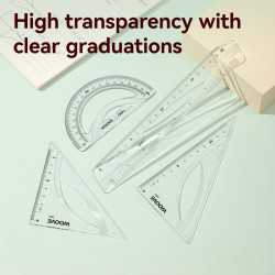 Joonlaudade komplekt DELI Woove 20cm 4 tk, läbipaistev